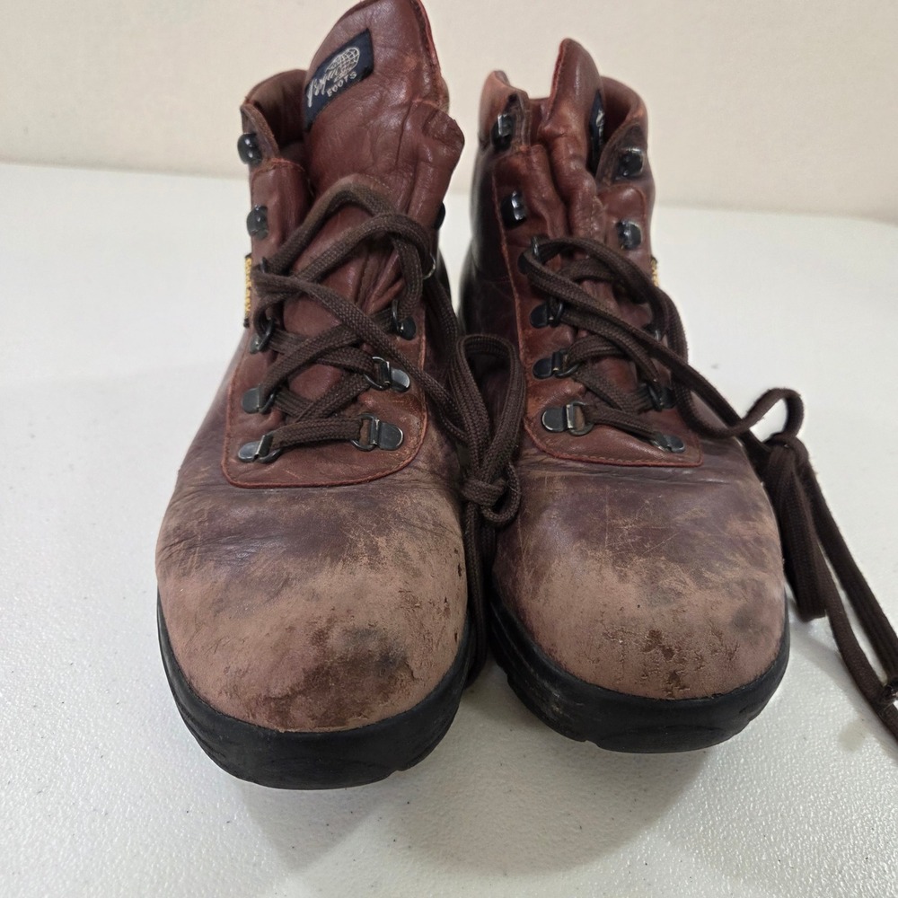 Vasque 7935 Gore-Tex Brown Leather Hiking Boots Mens 11 M Distressed Waterproof - Picture 2 of 7